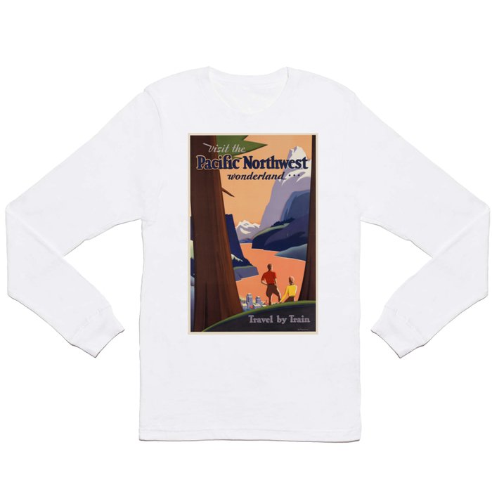 Vintage poster - Pacific Northwest Long Sleeve T Shirt