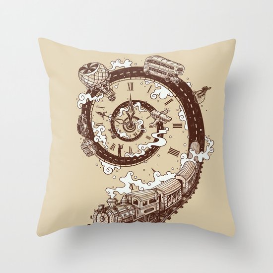 Time Travel Throw Pillow