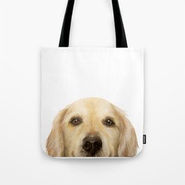 Golden retriever Dog illustration original painting print Tote Bag