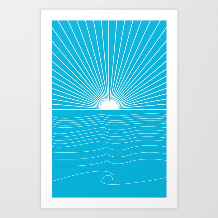 Sun and Waves Art Print