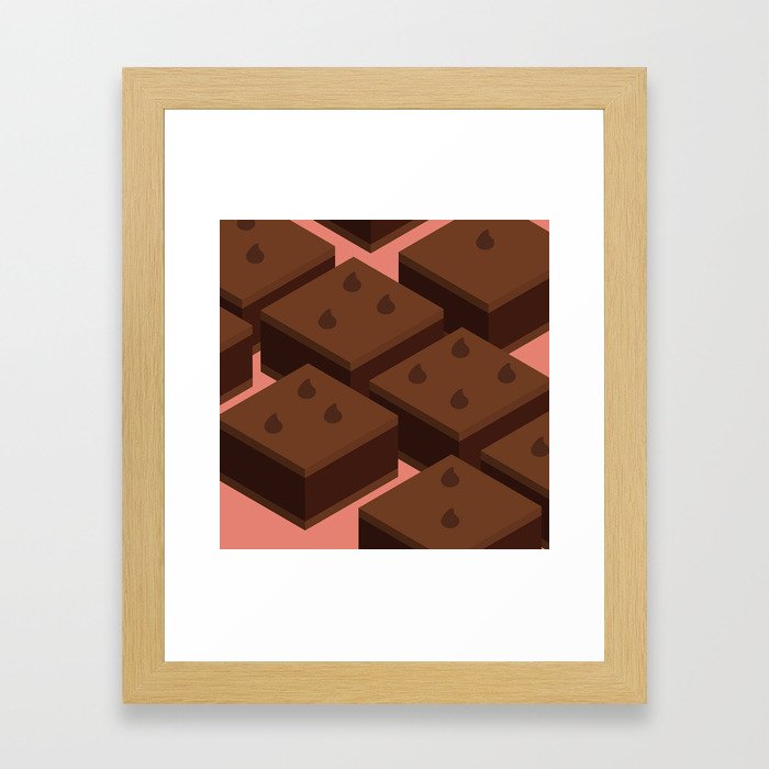 Chocolate Chip Brownies Framed Art Print