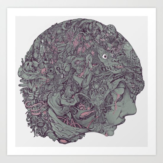 In Mind Head Art Print