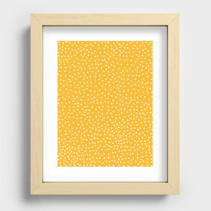 YELLOW DOTS Recessed Framed Print