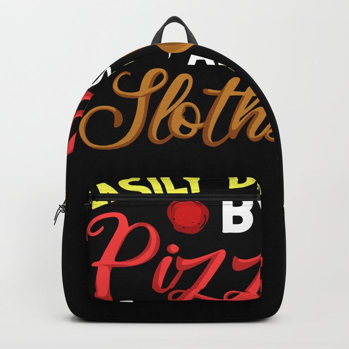 Sloth Eating Pizza Delivery Pizzeria Italian Backpack