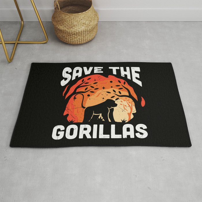 Save The Gorillas Rug