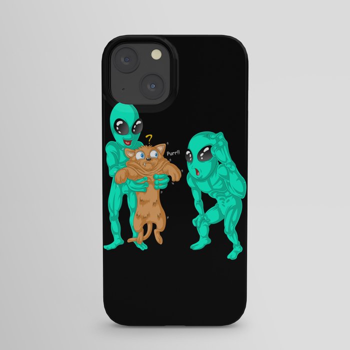 Alien and cat iPhone Case