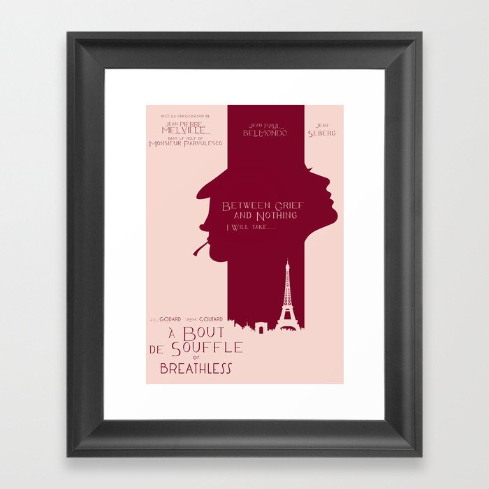 Breathless A Bout De Souffle Minimal Movie Poster Jean Luc Godard Classic French Film New Wave Framed Art Print By Stefanoreves Society6 Breathless A Bout De Souffle Minimal Movie Poster Jean Luc Godard Classic French Film New Wave Framed Art Print By Stefanoreves Society6
