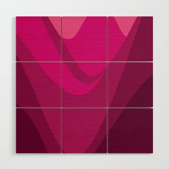 Pink valley Wood Wall Art