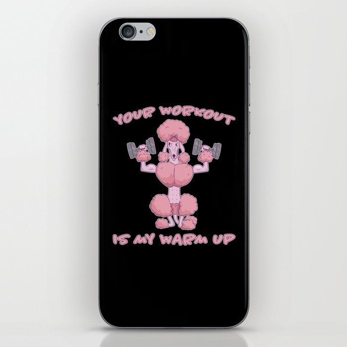 Funny Poodle Fitness Training Workout iPhone Skin