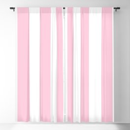 Pink & White Vertical Stripes Blackout Curtain