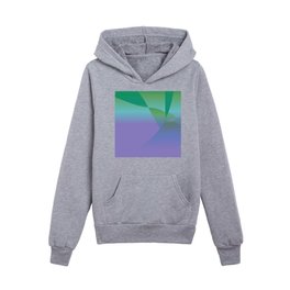 Abstract Gradient in Purple and Green Kids Pullover Hoodies