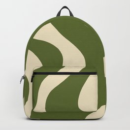 Organic Pattern Green Boho Shapes Backpack