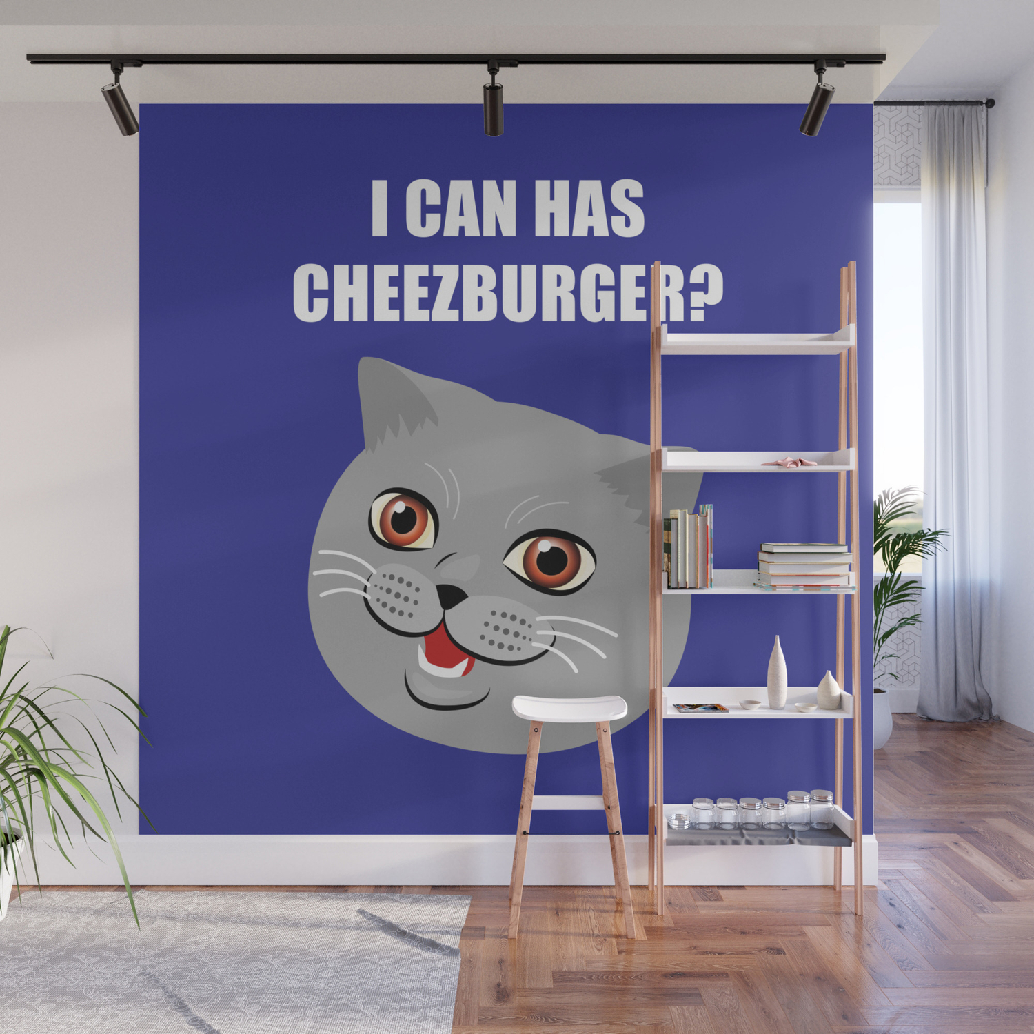 Funny Cat Meme I Can Has Cheezburger Wall Mural By