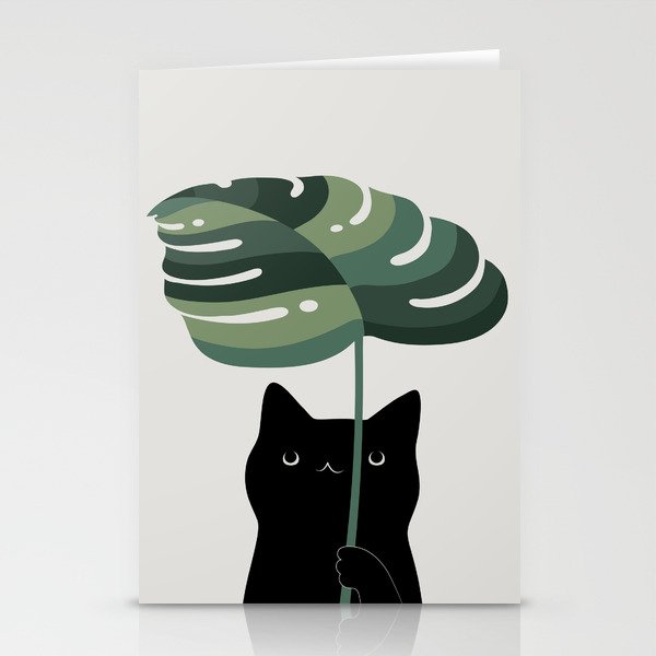 Cat and Plant 16 Stationery Cards