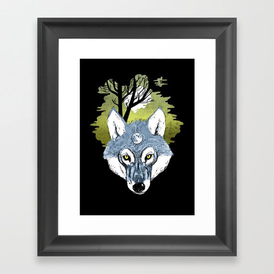 Wolf Phase Framed Art Print