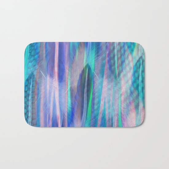 Feathers and Tulle Bath Mat