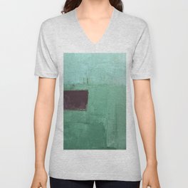 Turquoise abstract  Unisex V-Neck