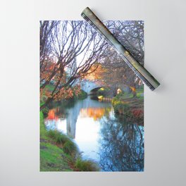 New Zealand Photography - Avon River In The Autumn Evening Wrapping Paper