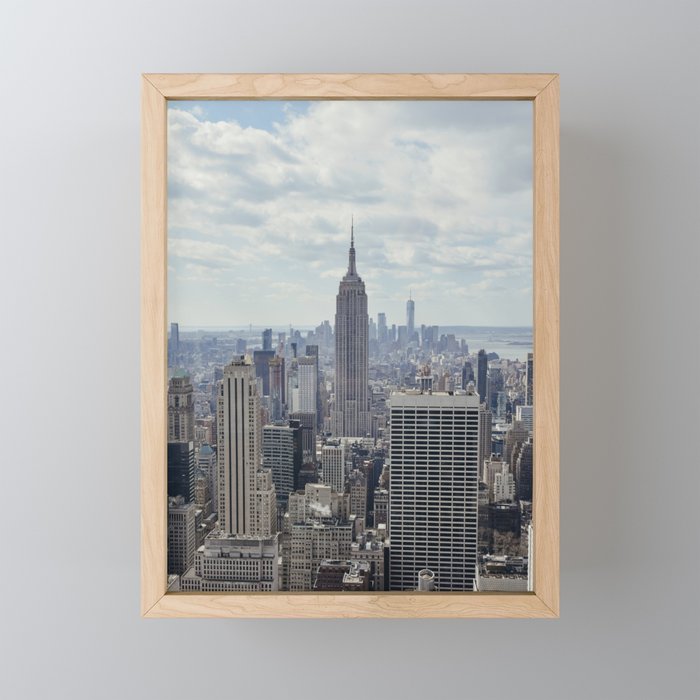 New York State of Mind view, Empire State building | The beautiful NYC from above on top of the Rock Framed Mini Art Print