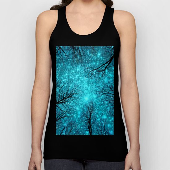 Black Trees TEAL SPACE Unisex Tank Top