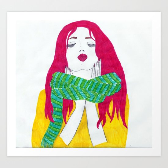 scarf Art Print