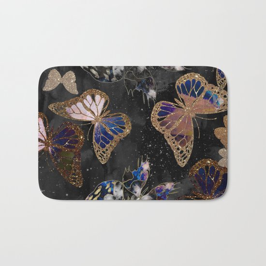 Cosmic Butterflies Bath Mat