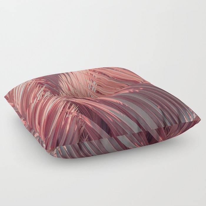 Colorful Palm Leaf Tropical Floor Pillow