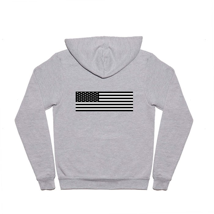 Black And White Stars And Stripes Hoody
