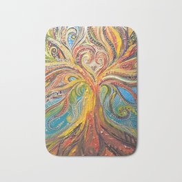 Fruit Of The Spirit Bath Mat | Lovetrees, Growingtrees, Painting, Heart, Roots, Colorfulvines, Trees, Gold, Chrisianart, Faith 
