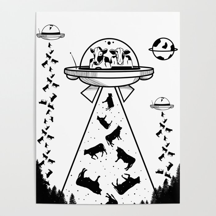 How to Draw an Alien Ship Abducting a Cow 