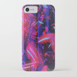 Circuit boards purple red iPhone Case