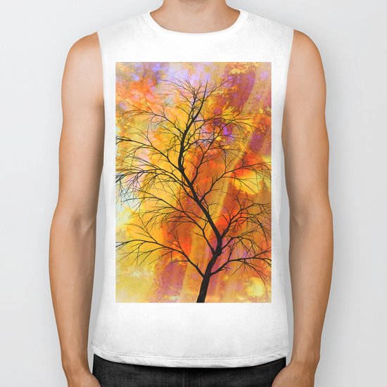 the naked tree Biker Tank