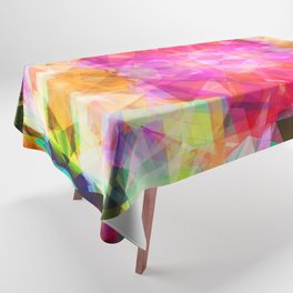 Abstract pink teal lavender lilac modern kaleidoscope Tablecloth