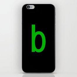 LETTER b (GREEN-BLACK) iPhone Skin