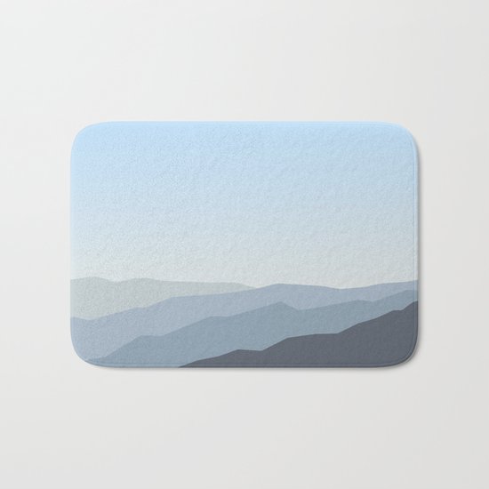 Blue Landscape Bath Mat
