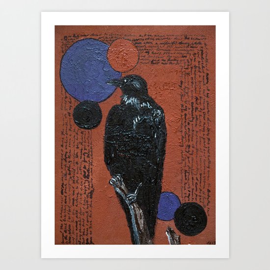 The Raven and the Moon Art Print