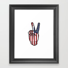 peace 4th of july / independence day peace Framed Art Print