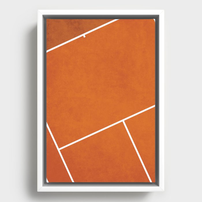 French Open Tennis Court Framed Canvas