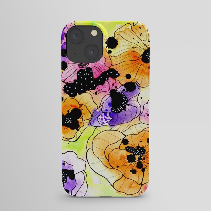 Splat Flowers iPhone Case