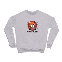 Japanese Red Panda Ramen Kawaii Noodles Crewneck Sweatshirt