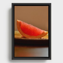 grapefruit slice Framed Canvas