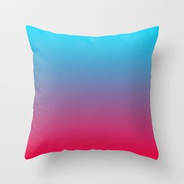 Neon Blue & Pink Gradient  Throw Pillow