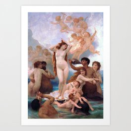 The Birth of Venus by William Adolphe Bouguereau Art Print