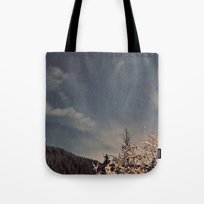 Starry Winter Nights Tote Bag