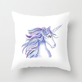 Purple Unicorn Throw Pillow