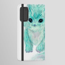 cute Blue cat Android Wallet Case