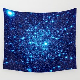 Vivid Blue gALaxY Stars Wall Tapestry