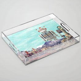 Robot in Town Acrylic Tray
