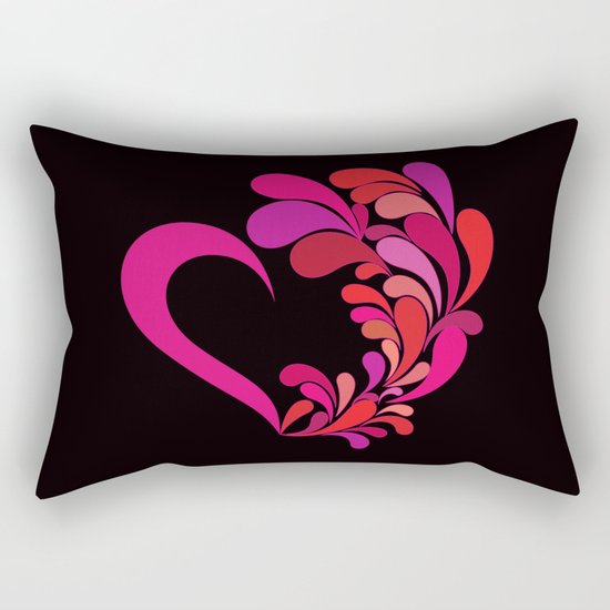 Colored heart Rectangular Pillow