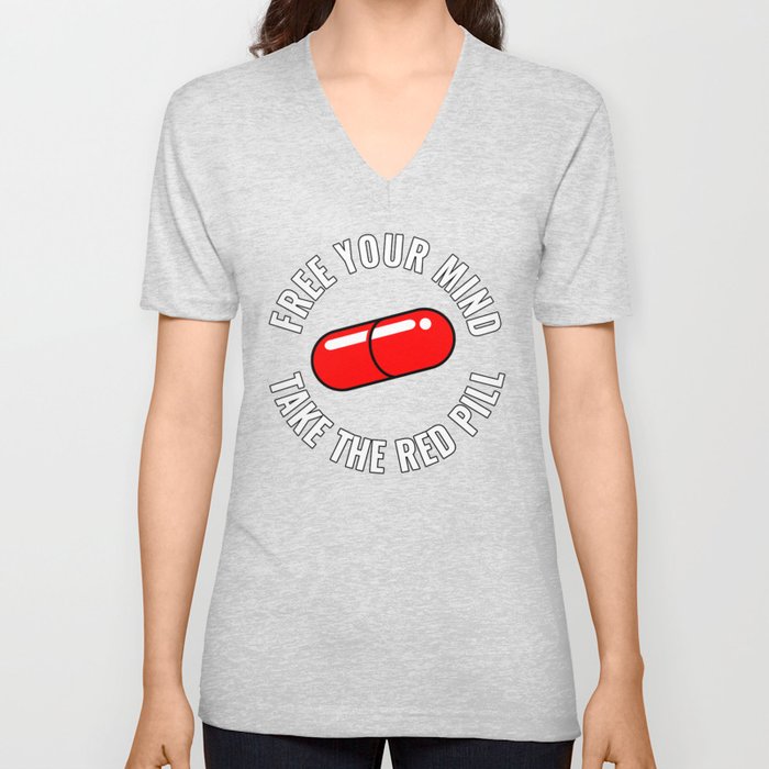 Red Pill V Neck T Shirt